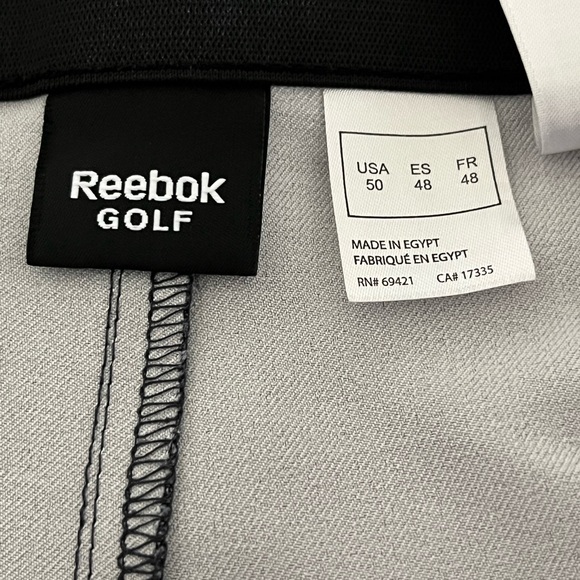 REEBOK GOLF Men’s Shorts Size 50 Gray Black Plaid Stretch Pockets Comfort EUC - Picture 4 of 10